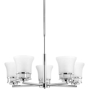 Cascadia 5-Light Chandelier in Polished Chrome