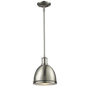 Z-Lite Mason 1-Light Mini Pendant Light In Brushed Nickel