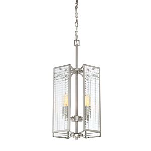 Pivot 4-Light Foyer Pendant in Satin Platinum