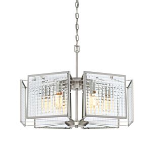 Pivot 6-Light Chandelier in Satin Platinum