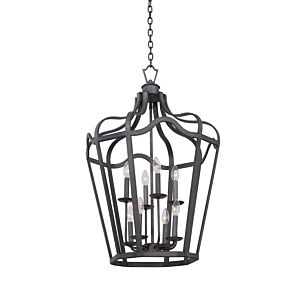 Livingston Eight Light Lantern in Charcoal by Kalco