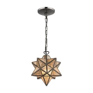 Moravian Star 1-Light Mini Pendant in Oil Rubbed Bronze