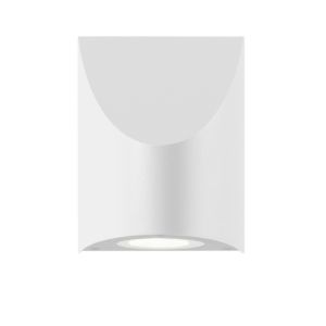 Shear LED Wall Sconce in Textured White by Sonneman