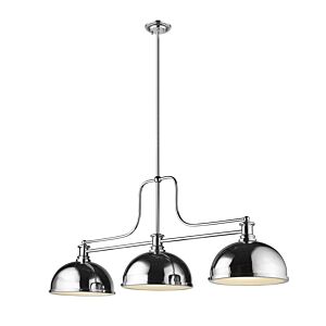 Z-Lite Melange 3-Light Linear Pendant Light In Chrome