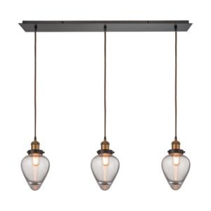 Bartram 3-Light Pendant in Antique Brass