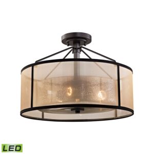 Diffusion 3-Light LED Semi-Flush Mount in Oil Rubbed Bronze