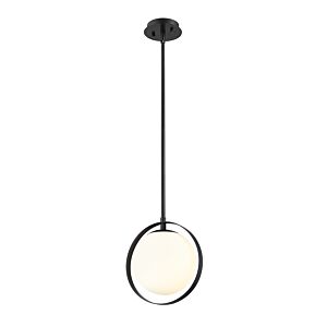 Z-Lite Midnetic 1-Light Mini Pendant Light In Matte Black