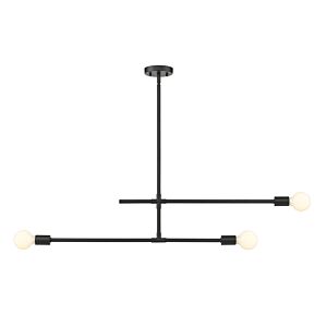 Z-Lite Modernist 3-Light Chandelier In Matte Black