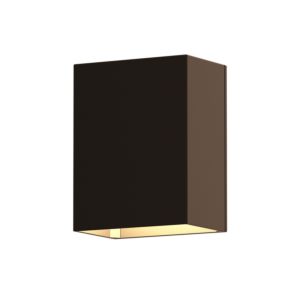 Box LED Wall Sconce in Textured Bronze by Sonneman