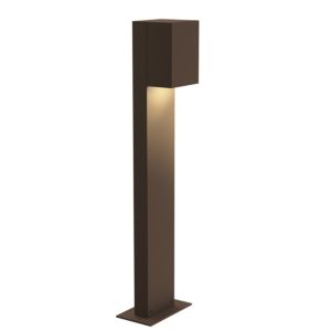 Box LED Bollard in Textured Bronze by Sonneman