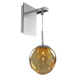 Meteor One Light Wall Bracket in Chrome by Kalco