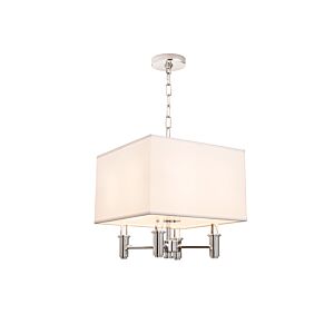 DuPont Four Light Convertible Pendant  Semi Flush Mount in Chrome by Kalco