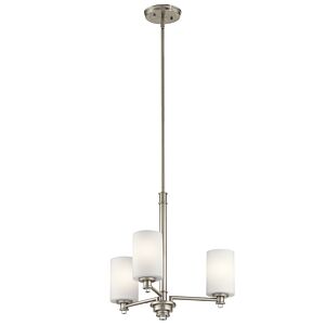 Joelson 3-Light Mini Chandelier in Brushed Nickel