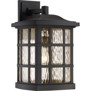 Stonington One Light Outdoor Wall Lantern in Mystic Black by Quoizel