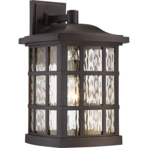 Stonington One Light Outdoor Wall Lantern in Palladian Bronze by Quoizel