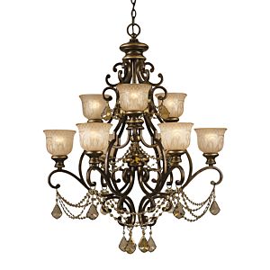  Norwalk Chandelier in Bronze Umber with Golden Teak Swarovski Crystals