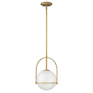 Somerset 1-Light LED Pendant in Heritage Brass