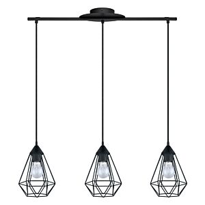 Tarbes 3-Light Pendant in Matte Black