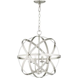 Celeste 4-Light Chandelier in Satin Nickel