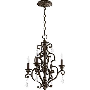 San Miguel 4-Light Chandelier in Vintage Copper