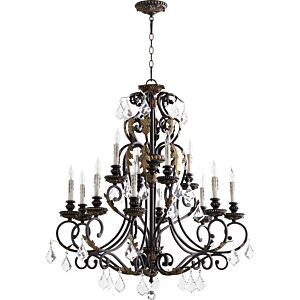 Rio Salado 12-Light Chandelier in Toasted Sienna with Mystic Silver