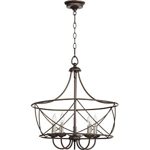 Cilia 5-Light Pendant in Oiled Bronze