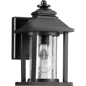 Crusoe 1-Light Outdoor Lantern in Textured Black