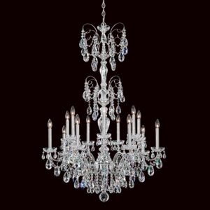 Sonatina 14 Light Chandelier in Silver by Schonbek