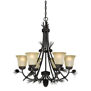 Sierra 6-Light Chandelier in Black Walnut