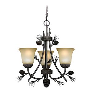 Sierra 3-Light Mini Chandelier in Black Walnut