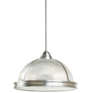 Pratt Street Prismatic  Pendant in Brushed Nickel by Generation Lighting