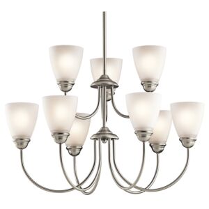 Jolie 9-Light LED Chandelier in Brushed Nickel