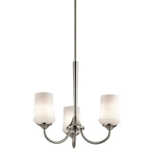 Aubrey 3-Light LED Chandelier in Brushed Nickel