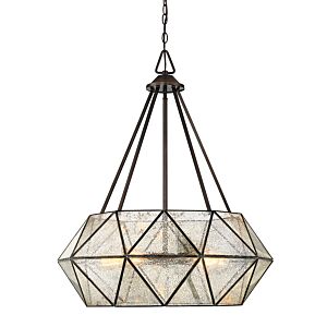 Tartan Five Light Pendant in Oiled Burnished Bronze by Savoy House