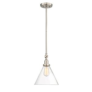 Drake One Light Pendant in Satin Nickel by Savoy House