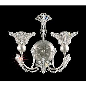 Rivendell Two Light Wall Sconce in Antique Silver by Schonbek