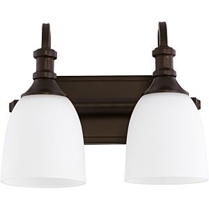 Richmond 2-Light Bathroom Vanity Light in Oiled Bronze