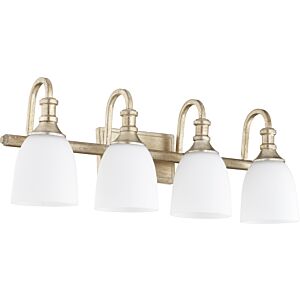 Richmond 4-Light Bathroom Vanity Light in Aged Silver Leaf