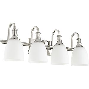 Richmond 4-Light Bathroom Vanity Light in Polished Nickel