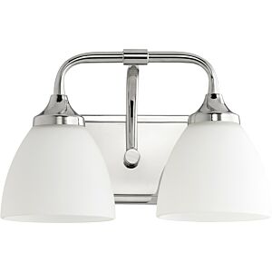 Enclave 2-Light Bathroom Vanity Light in Polished Nickel