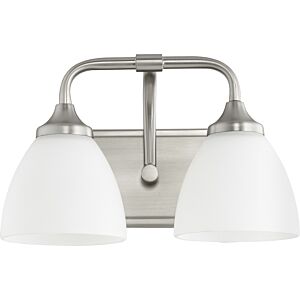 Enclave 2-Light Bathroom Vanity Light in Satin Nickel