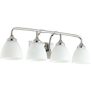 Enclave 4-Light Bathroom Vanity Light in Polished Nickel