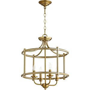 Rossington 4-Light Dual Mount in Aged Brass