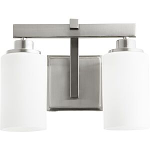 Lancaster 2-Light Bathroom Vanity Light in Satin Nickel