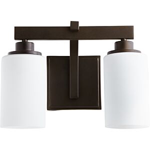 Lancaster 2-Light Bathroom Vanity Light in Oiled Bronze