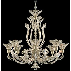 Rivendell Eight Light Chandelier in Heirloom Bronze by Schonbek