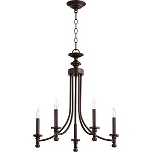 Rossington 5-Light Chandelier in Oiled Bronze