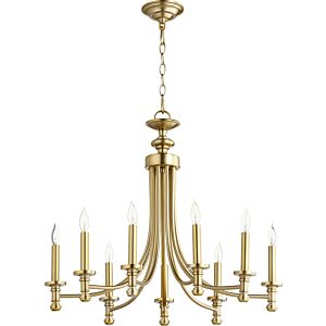 Rossington 9-Light Chandelier in Aged Brass