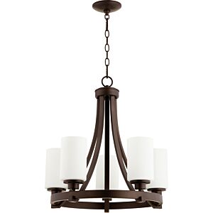 Lancaster 5-Light Chandelier in Oiled Bronze