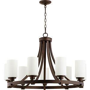 Lancaster 9-Light Chandelier in Oiled Bronze